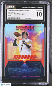 2025 Panini Rookies Stars Ben Roethlisberger Red /99 Airborne #7 CGC 10 Steelers