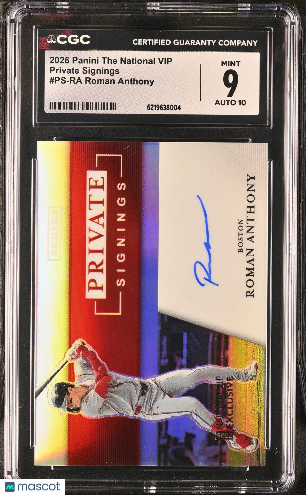 2026 Panini The National Vip Roman Anthony Auto Private Signings #PS-RA CGC 9