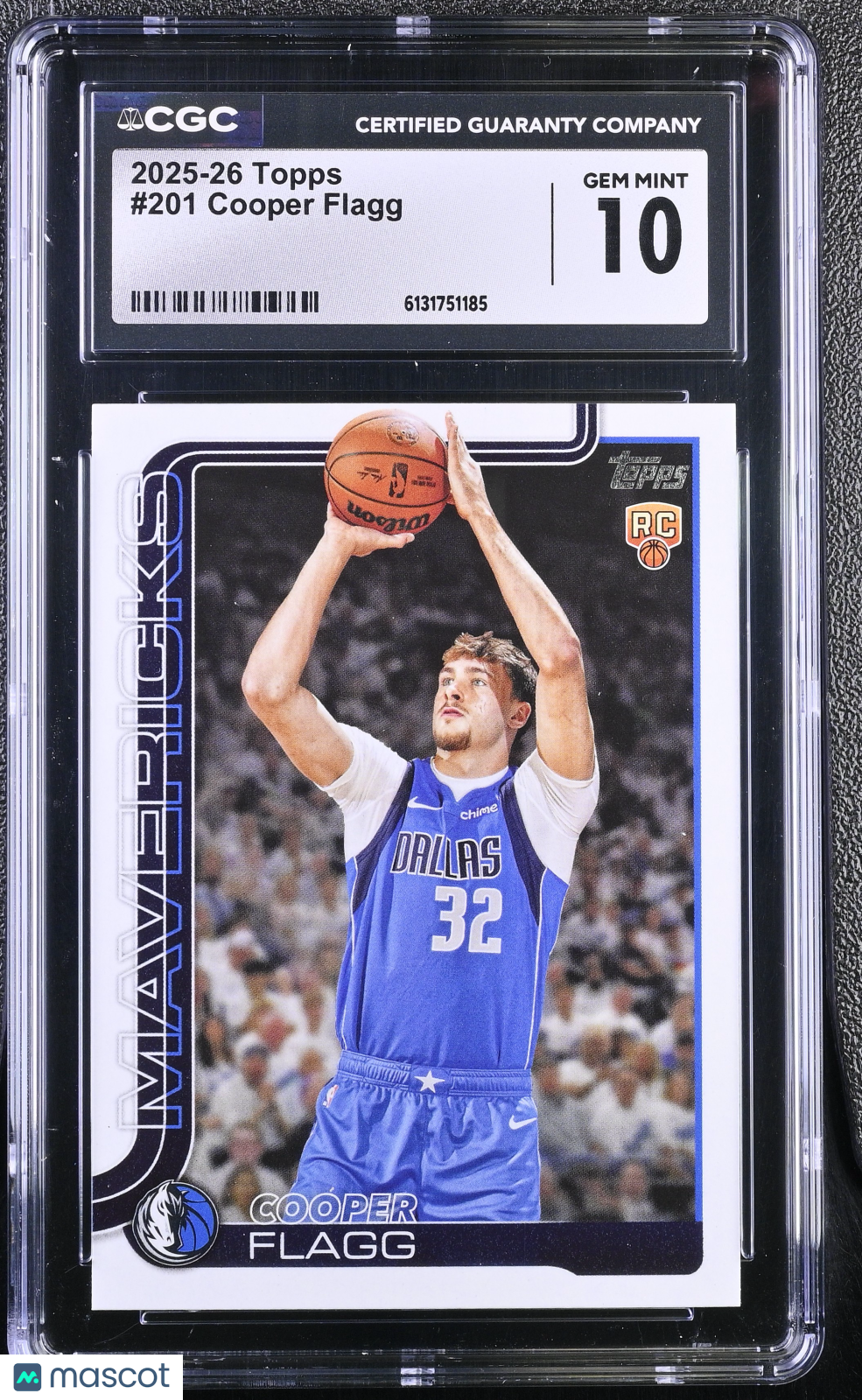 2025-26 Topps Cooper Flagg Rookie #201 CGC 10 Philadelphia 76ers