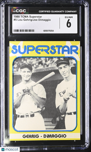 1980 Tcma Superstar Lou Gehrig/Joe Dimaggio #5 CGC 6