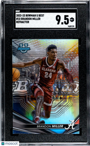 2022 Bowman University Best Brandon Miller Refractor #10 SGC 9.5