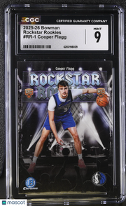 2025-26 Bowman Cooper Flagg Rookie Rockstar Rookies #RR-1 CGC 9 Dallas Mavericks