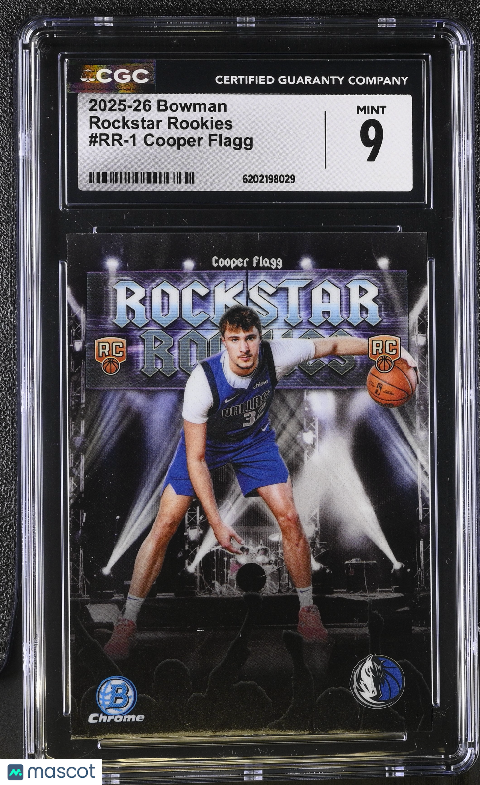 2025-26 Bowman Cooper Flagg Rookie Rockstar Rookies #RR-1 CGC 9 Dallas Mavericks