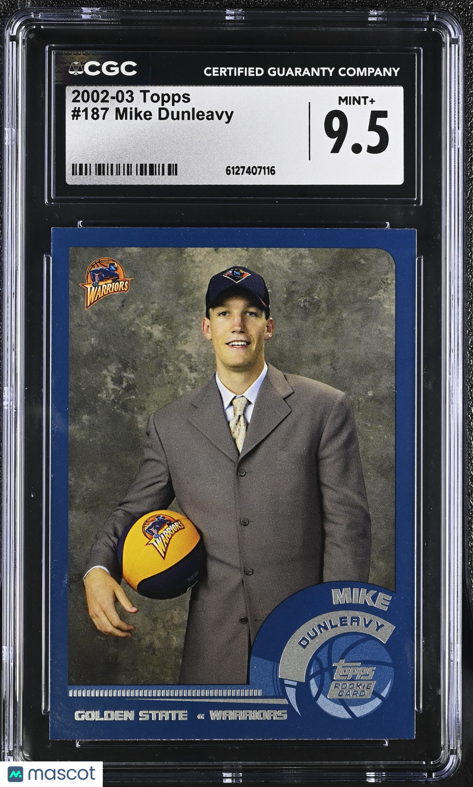2002-03 Topps Mike Dunleavy Rookie #187 CGC 9.5 Golden State Warriors