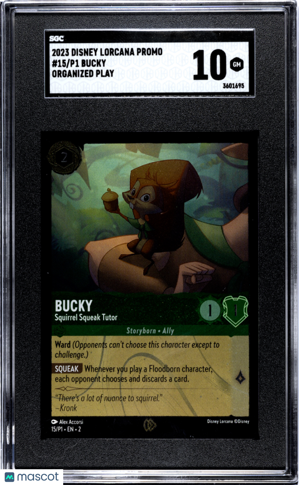 2023 Disney Lorcana Promo Bucky SGC 10 #15/P1