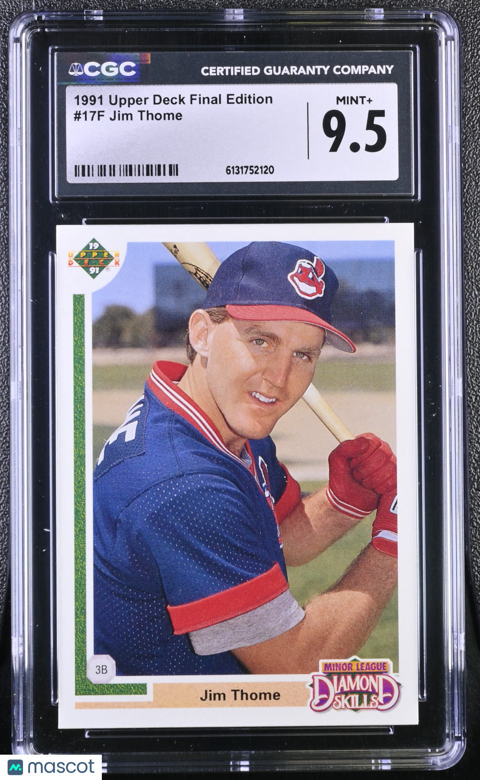 1991 Upper Deck Final Edition Jim Thome Rookie #17F CGC 9.5 Cleveland Indians
