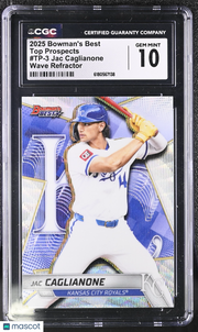 2025 Best Jac Caglianone Wave Refractor Rookie Top Prospects #TP-3 CGC 10 Royals