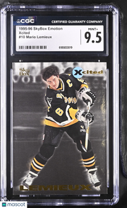 1995-96 Skybox Emotion Mario Lemieux Xcited #10 CGC 9.5 Pittsburgh Penguins