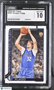 2025-26 Topps Cooper Flagg Rookie #201 CGC 10 Dallas Mavericks