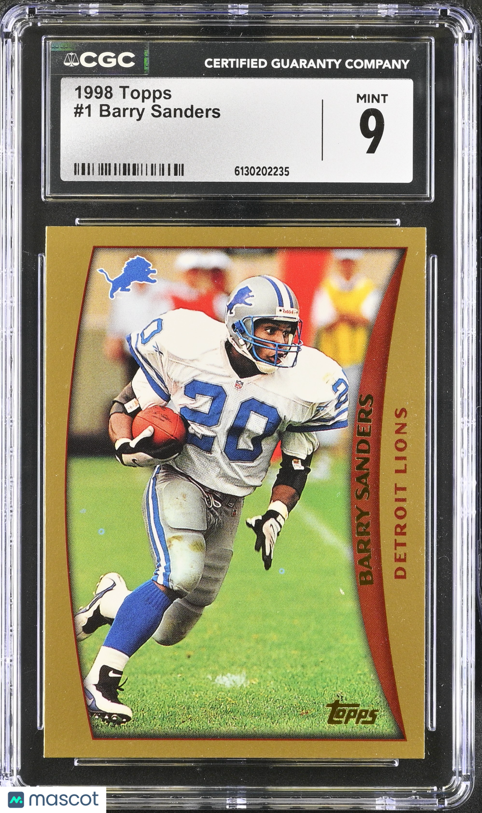 1998 Topps Barry Sanders #1 CGC 9 Detroit Lions
