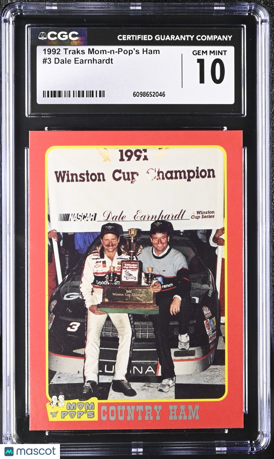 1992 Traks Mom-N-Pop's Ham Dale Earnhardt #3 CGC 10