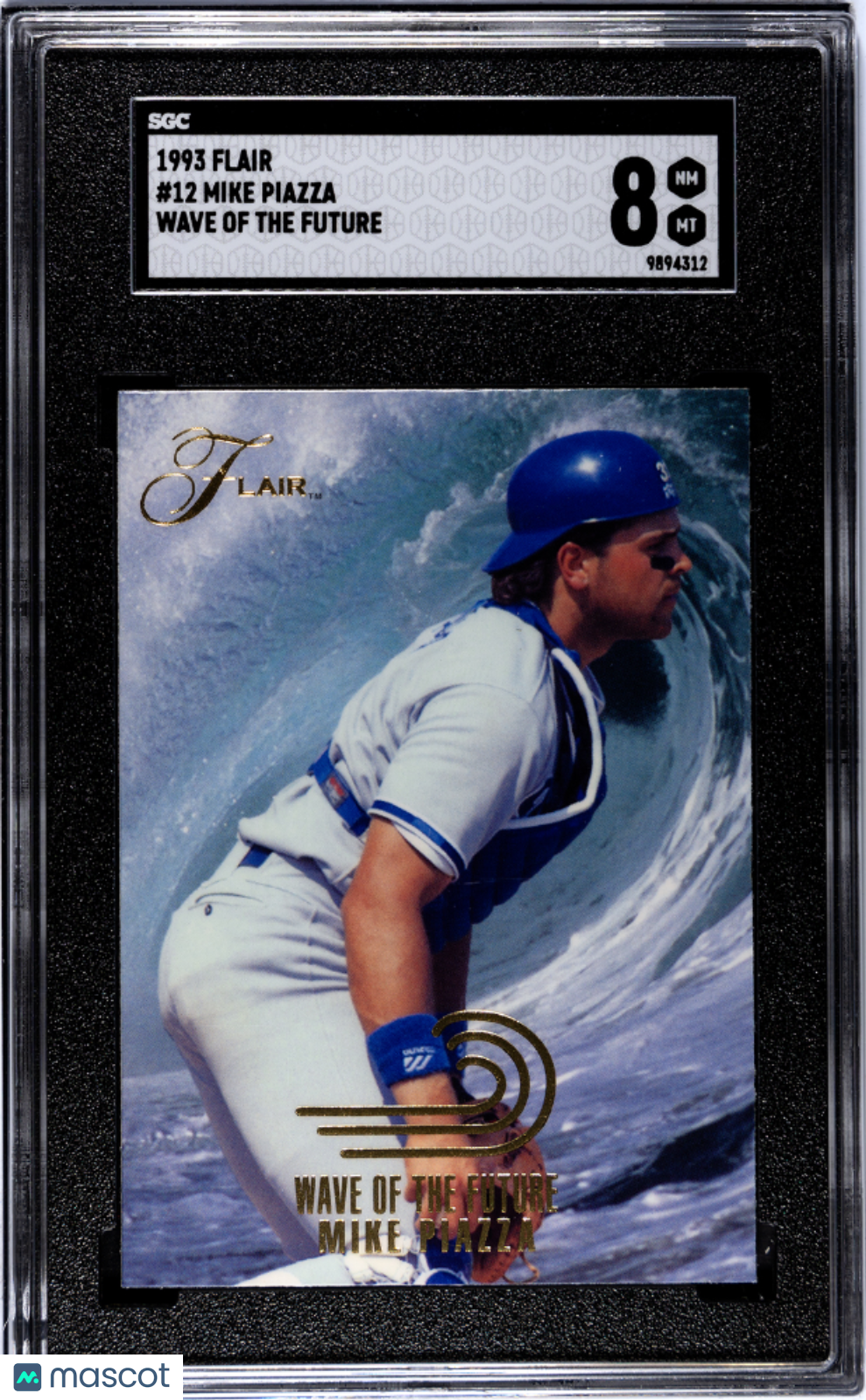 1993 Flair Mike Piazza Wave Of The Future #12 SGC 8