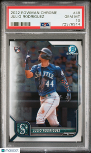 2022 Bowman Chrome Julio Rodriguez Rookie #48 PSA 10 Seattle Mariners