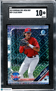 2019 Bowman Chrome Mega Box Alec Bohm Rookie #BCP-2 SGC 10 Philadelphia Phillies