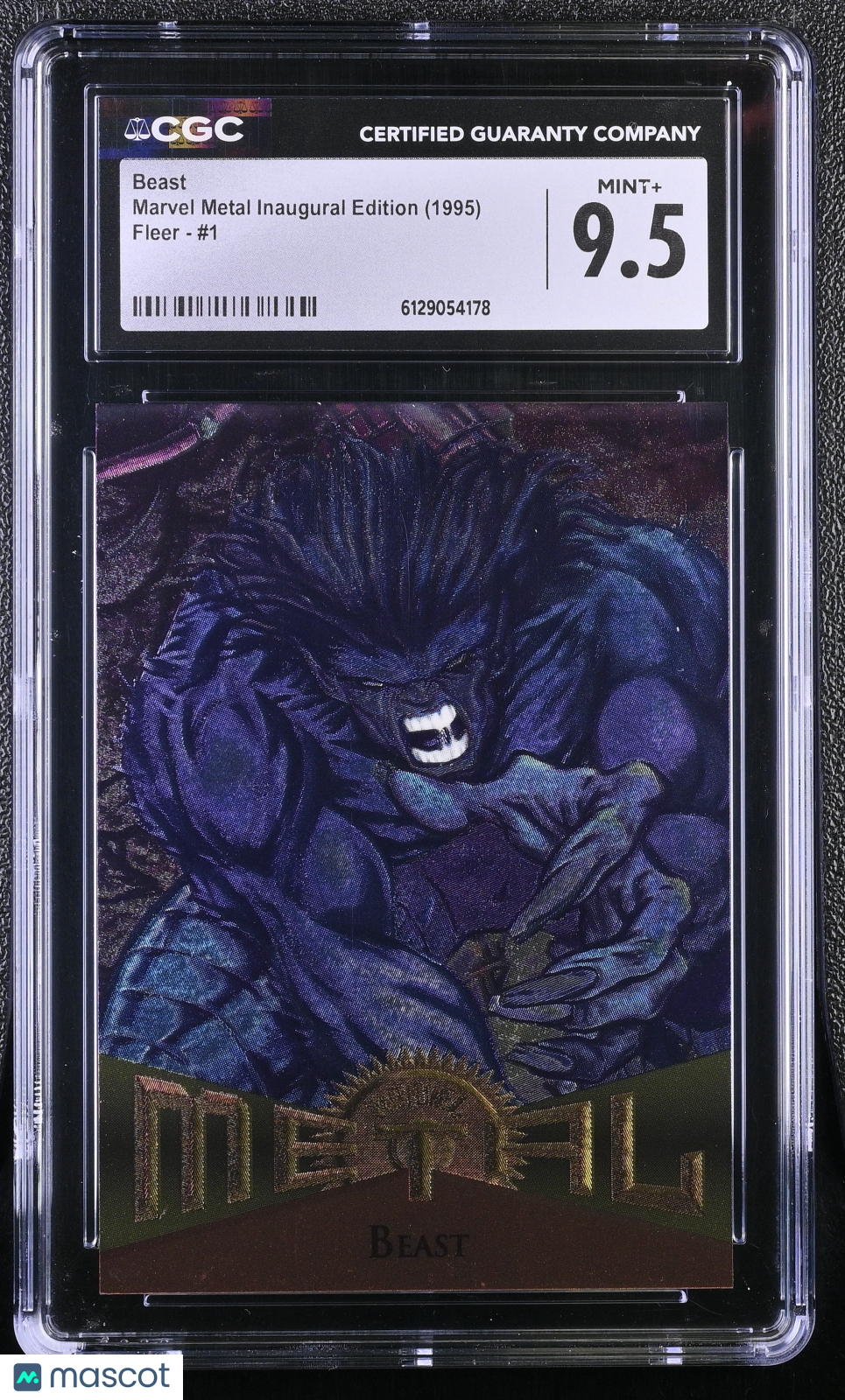 1995 Fleer Marvel Metal Inaugural Edition Beast #1 CGC 9.5
