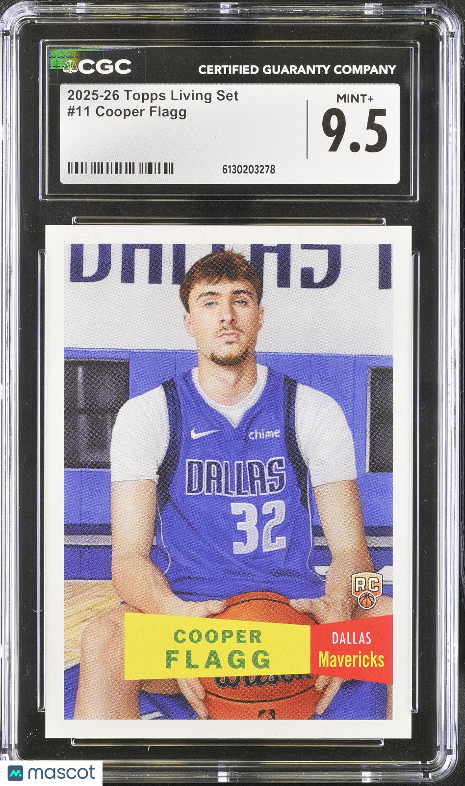 2025-26 Topps Living Set Cooper Flagg Rookie #11 CGC 9.5 Dallas Mavericks