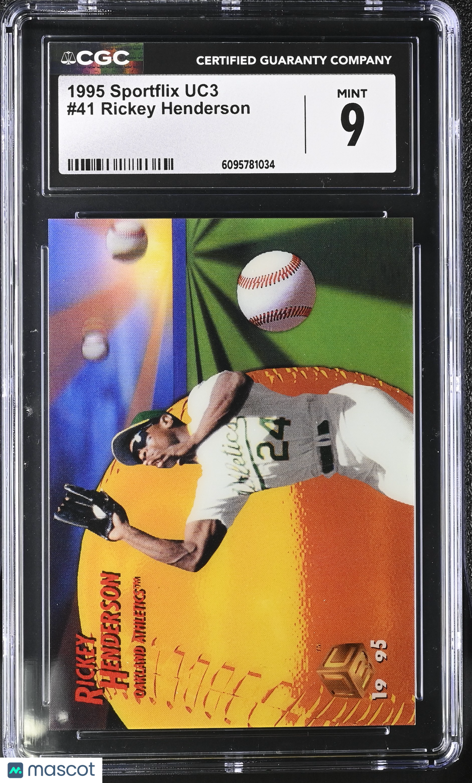 1995 Sportflix Uc3 Rickey Henderson #41 CGC 9