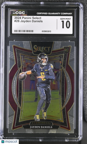 2024 Panini Select Jayden Daniels Rookie #26 CGC 10 Washington Commanders