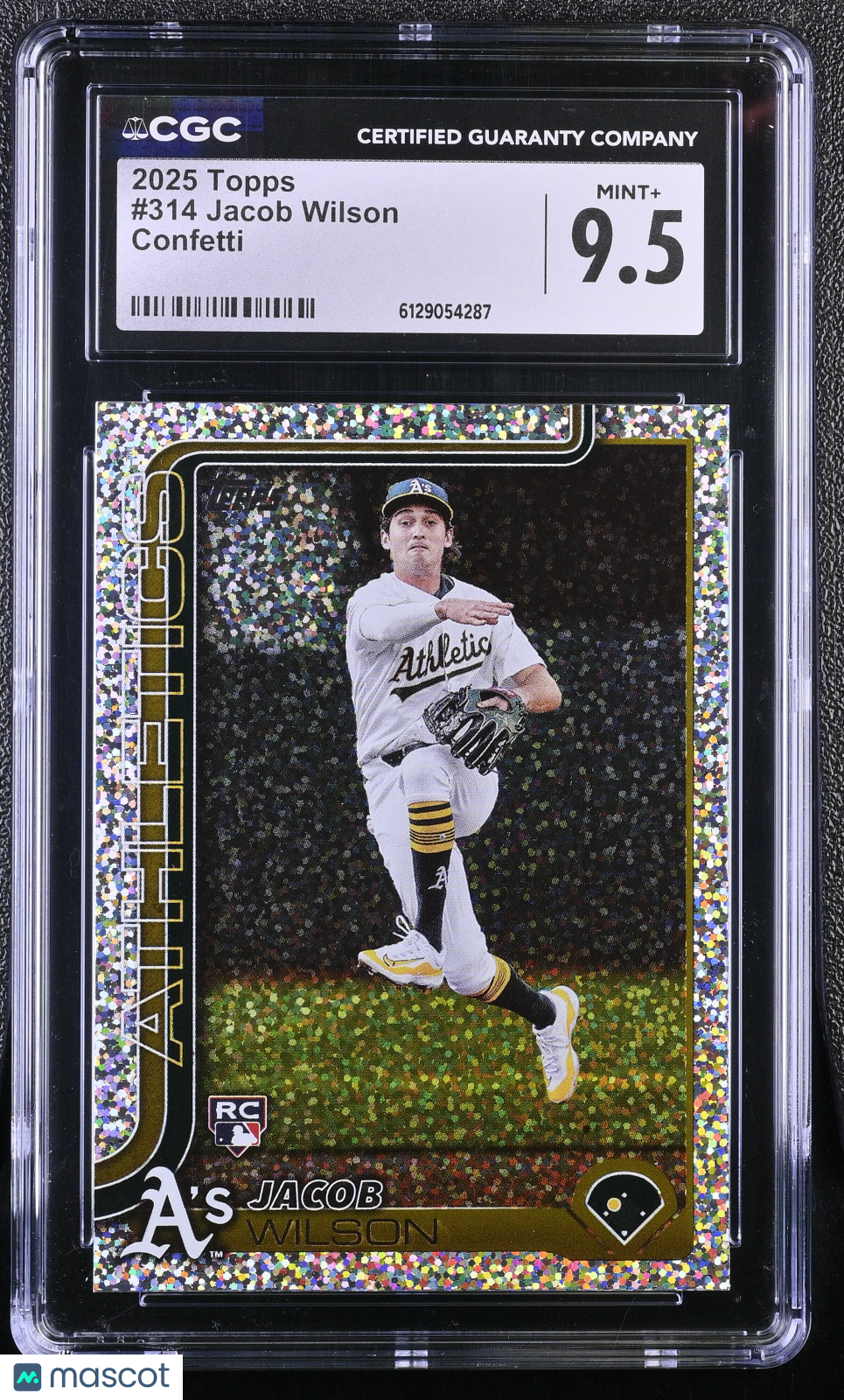 2025 Topps Jacob Wilson Confetti Celebration Rookie #314 CGC 9.5 Athletics