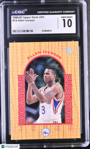 1996-97 Upper Deck Ud3 Allen Iverson Rookie #14 CGC 10 Philadelphia 76ers
