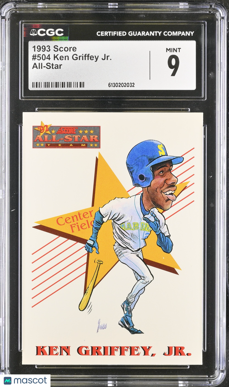 1993 Score Ken Griffey Jr. All-Star #504 CGC 9 Seattle Mariners