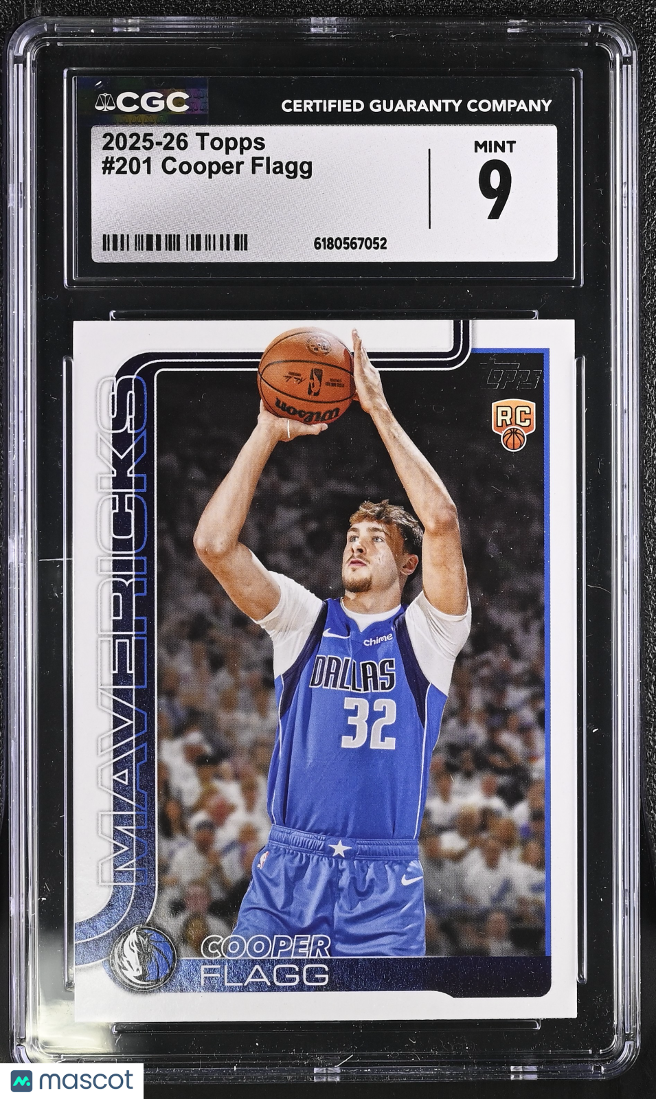 2025-26 Topps Cooper Flagg Rookie #201 CGC 9 Dallas Mavericks
