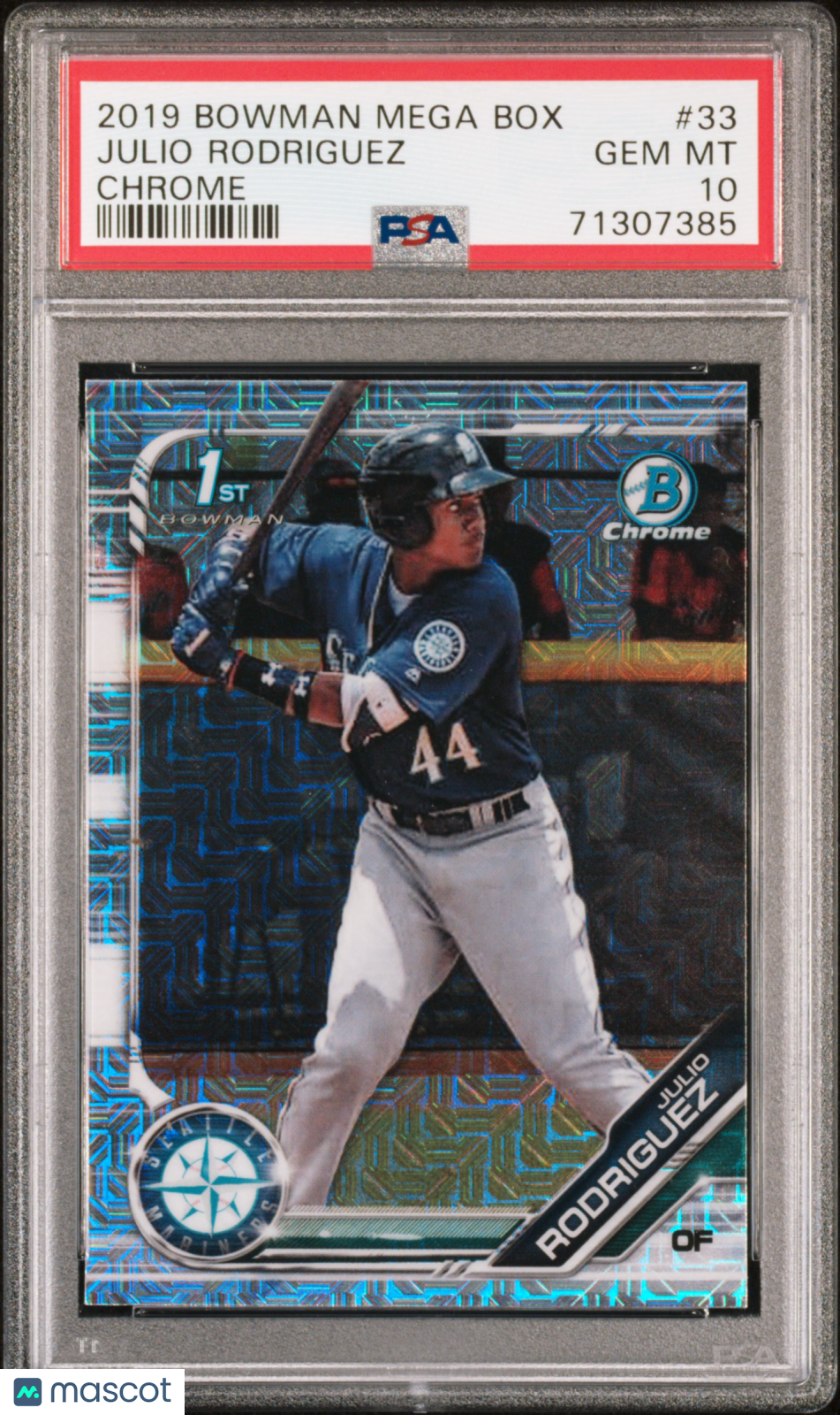 2019 Bowman Mega Box Chrome Julio Rodriguez Rookie #33 PSA 10 Seattle Mariners