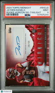 2024 Topps Midnight Rookie Horizon Signatures Jayden Daniels Auto /99 PSA 9