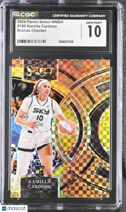 2024 Panini Select WNBA Kamilla Cardoso Bronze Checker #195 CGC 10