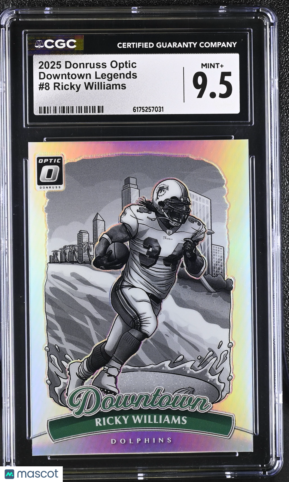 2025 Donruss Optic Ricky Williams Downtown Legends #8 CGC 9.5 Miami Dolphins