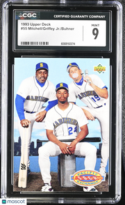 1993 Upper Deck Mitchell/Griffey Jr./Buhner #55 CGC 9 Seattle Mariners