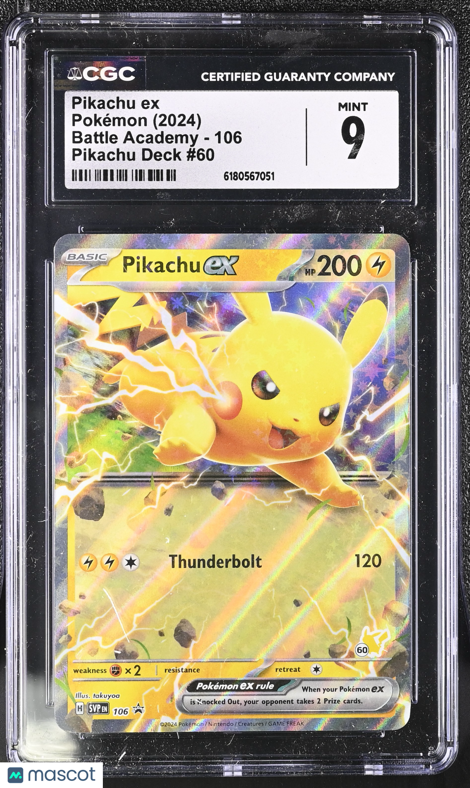 2024 Pokemon Battle Academy Pikachu ex Pikachu Deck #60 CGC 9 #106