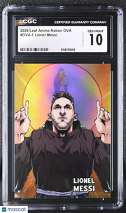 2026 Leaf Anime Nation Ova Lionel Messi #OVA-1 CGC 10