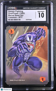 1995 Overpower Marvel Base Set Venom Fighting 5FIT CGC 10