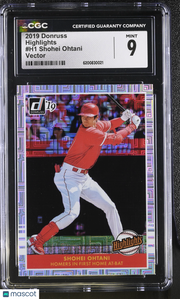 2019 Donruss Shohei Ohtani Vector Highlights #H1 CGC 9 Los Angeles Angels