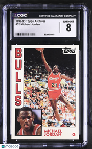1992-93 Topps Archives Michael Jordan #52 CGC 8 Chicago Bulls