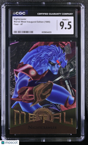 1995 Fleer Marvel Metal Inaugural Edition Nightcrawler #7 CGC 9.5
