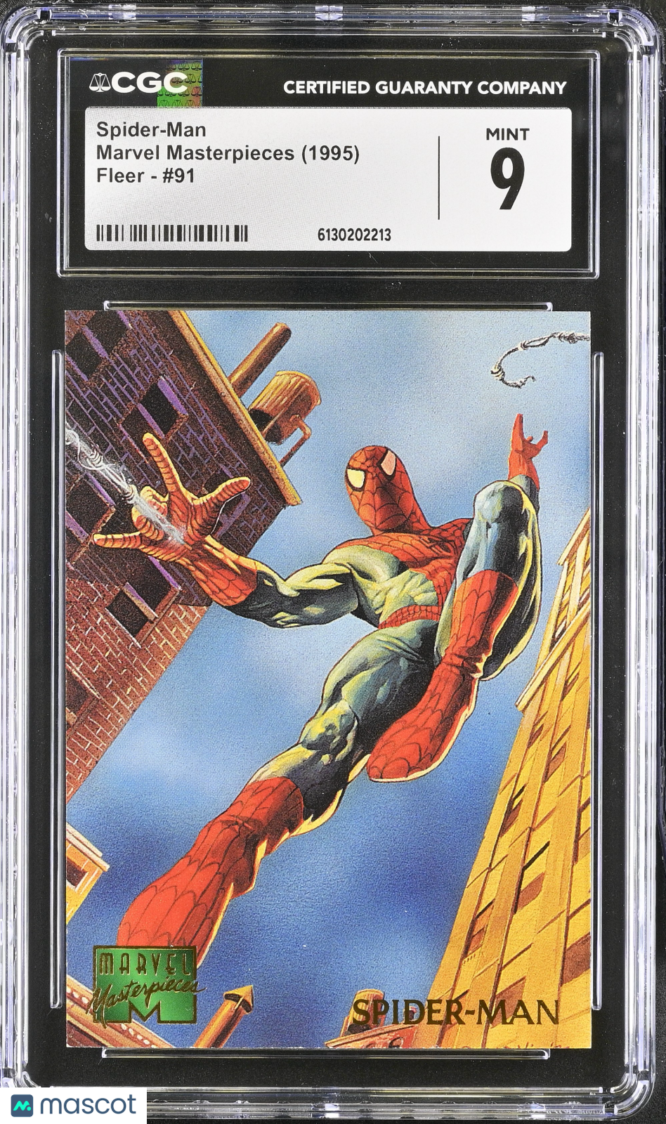 1995 Fleer Marvel Masterpieces Spider-Man #91 CGC 9