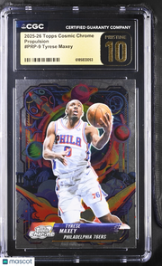 2025-26 Topps Cosmic Chrome Tyrese Maxey Propulsion #PRP-9 CGC 10 Pristine 76ers