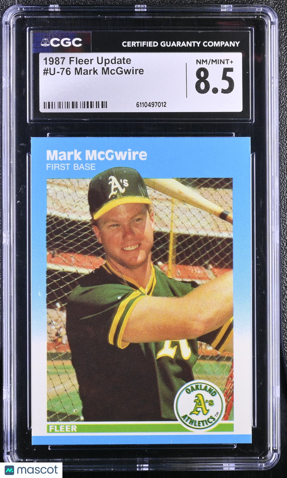 1987 Fleer Update Mark McGwire #U-76 CGC 8.5