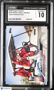 2018 Topps Update Next Stop, Stardom Ohtani/Trout Rookie #US158 CGC 10 Angels