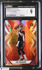 2020 Panini Phoenix Joe Burrow Rookie Fanatics Exclusive Set #101 CGC 9 Bengals