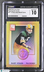 2000 Elite Bart Starr/Brett Favre /500 Passing the Torch #PT-16 CGC 10 Packers