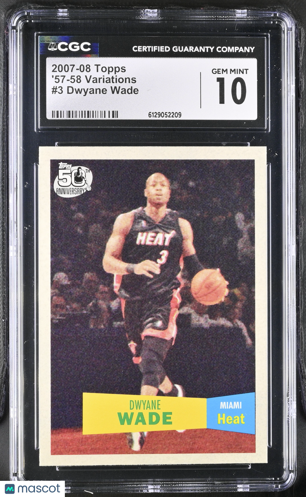 2007-08 Topps Dwyane Wade '57-58 Variations #3 CGC 10 Miami Heat