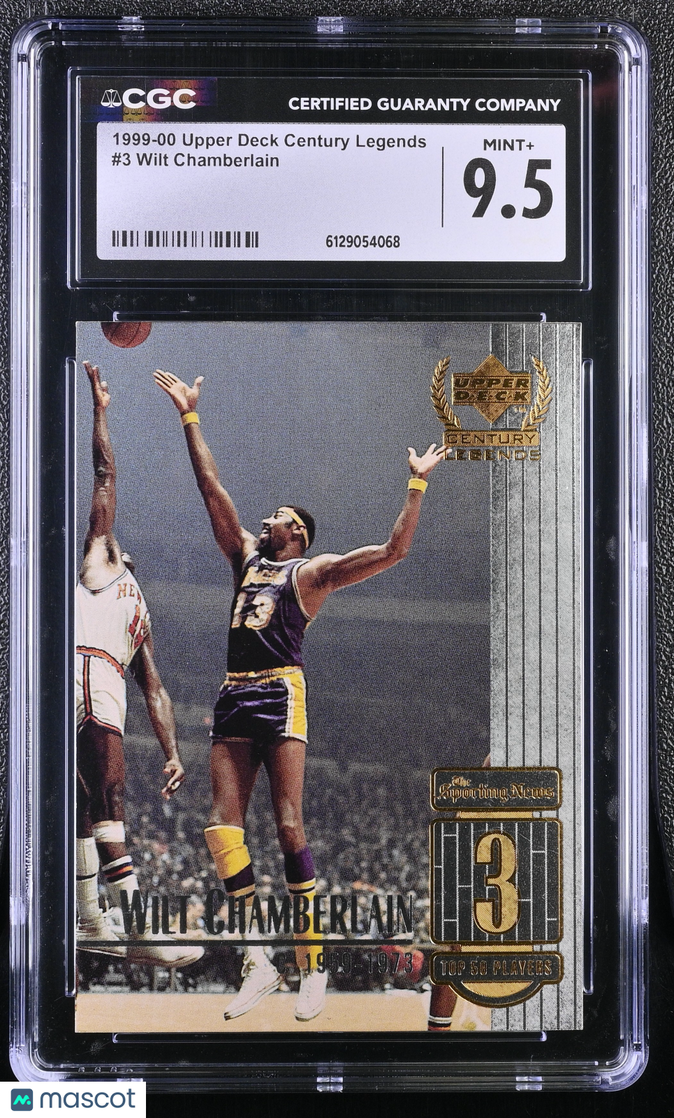 1999-00 Upper Deck Century Legends Wilt Chamberlain #3 CGC 9.5 Lakers