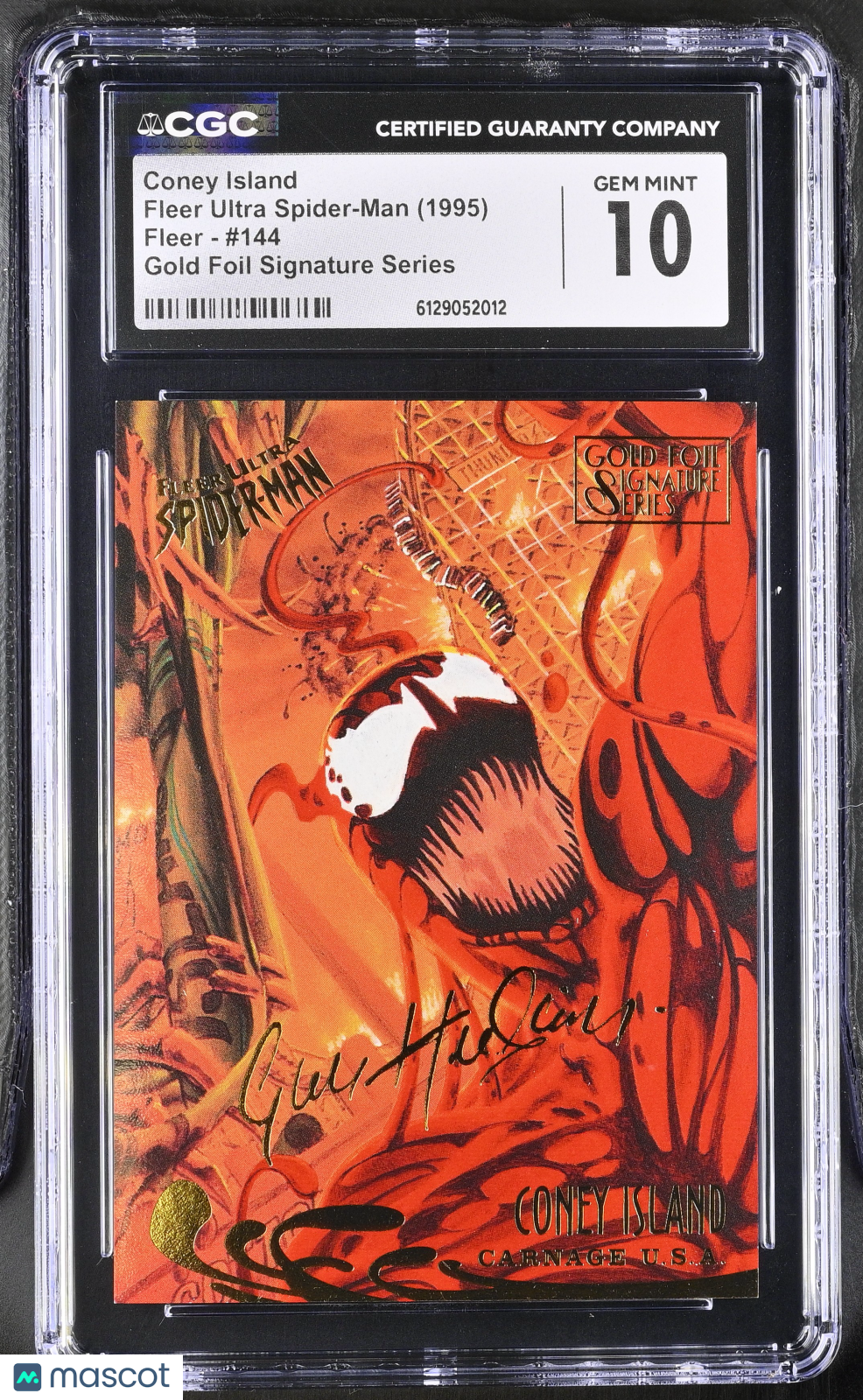 1995 Fleer Ultra Spider-Man Coney Island #144 Gold Foil Signature Series CGC 10