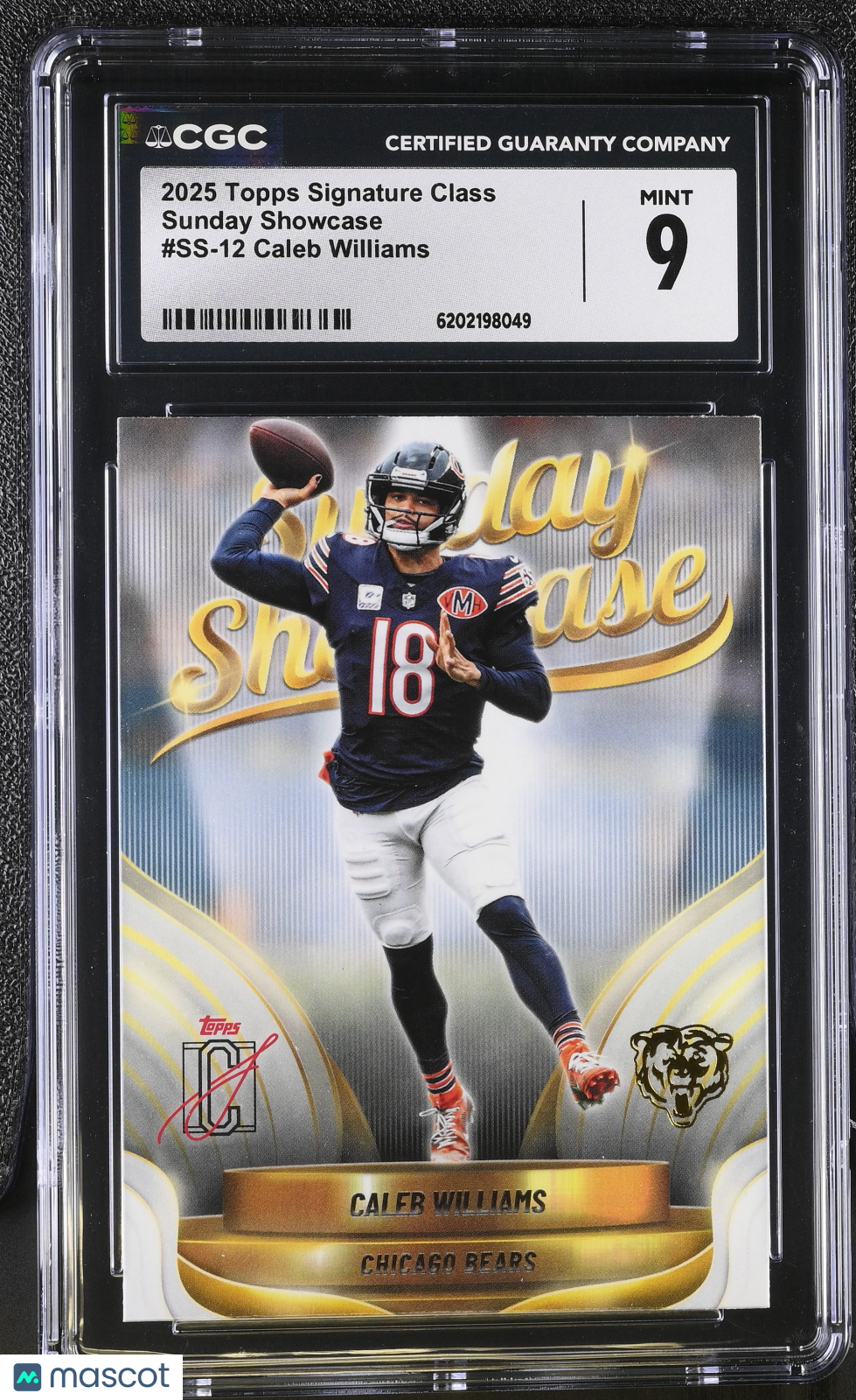 2025 Topps Signature Class Caleb Williams Rookie Sunday Showcase #SS-12 CGC 9