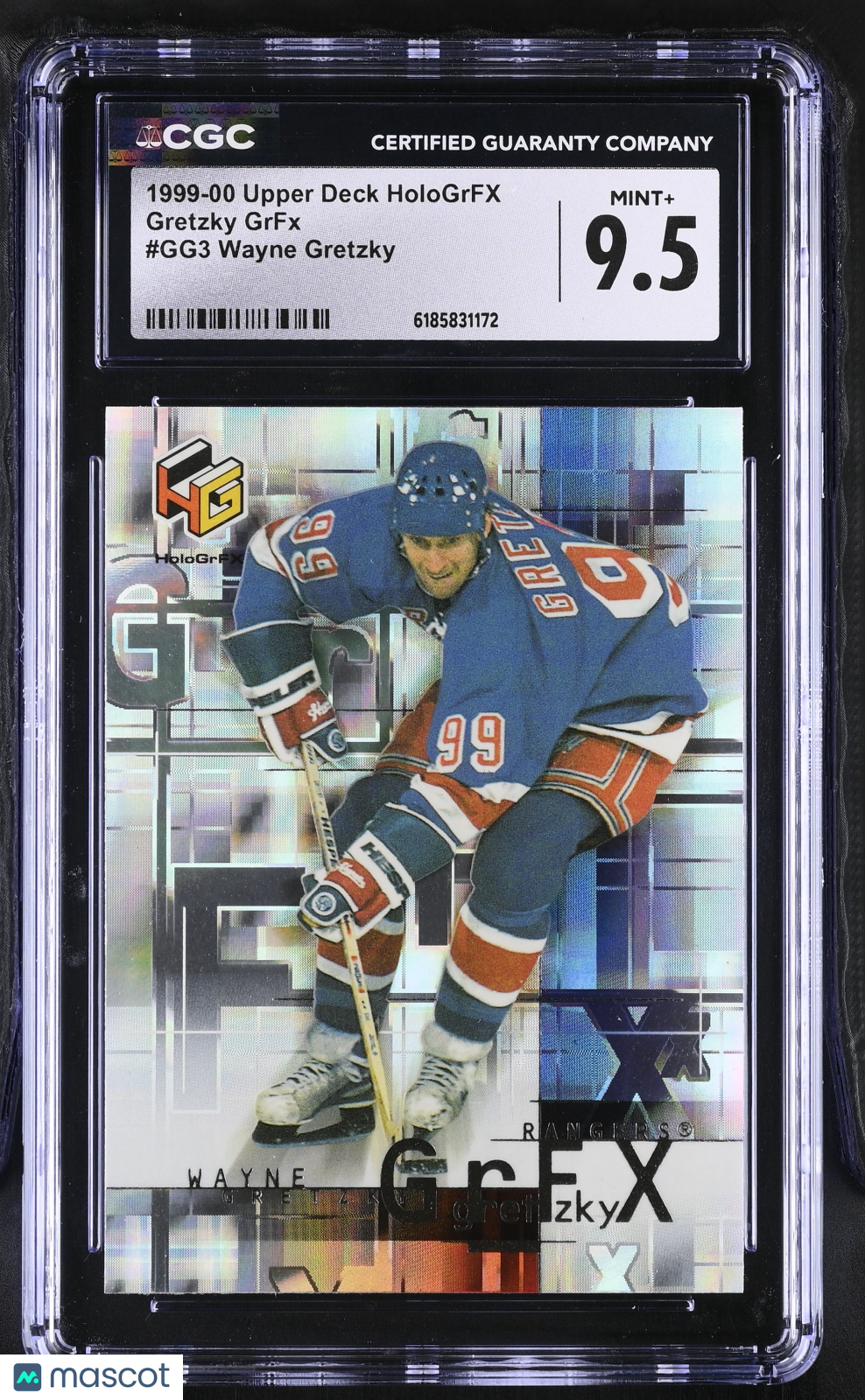 1999-00 Upper Deck Hologrfx Wayne Gretzky Gretzky GrFx #GG3 CGC 9.5 Rangers