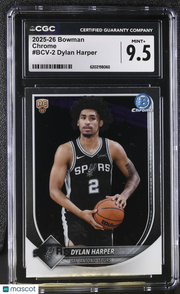 2025-26 Bowman Dylan Harper Rookie Chrome #BCV-2 CGC 9.5 San Antonio Spurs
