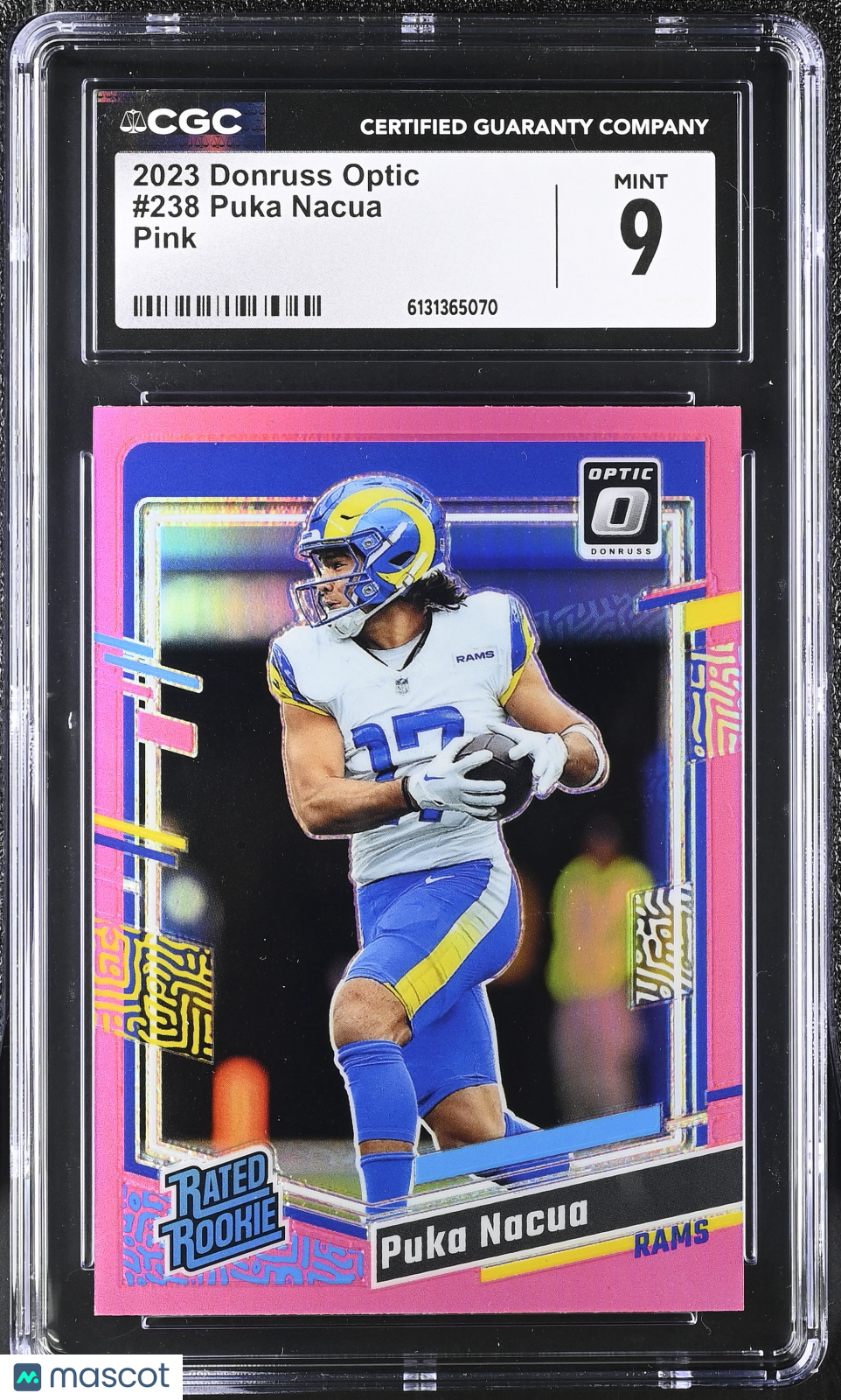2023 Donruss Optic Puka Nacua Pink #238 CGC 9 Los Angeles Rams